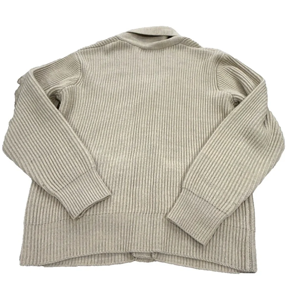 John Blair Vintage‎ Men's Cottagecore Grandpa Cowl Cardigan Sweater; Tan; Med